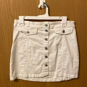 Denim button down skirt